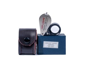 Lupa Triplet EIG 10x con luz LED/UV