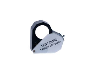 Lupa Triplet EIG 20x con luz LED/UV